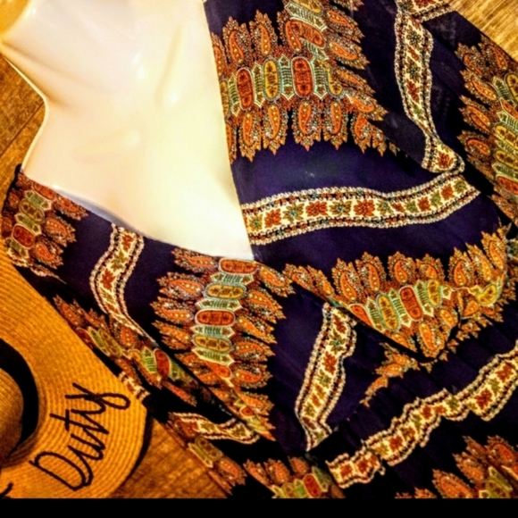 Audrey 3+1 Bohemian Romper Bell Sleeve Size M - Picture 8 of 10